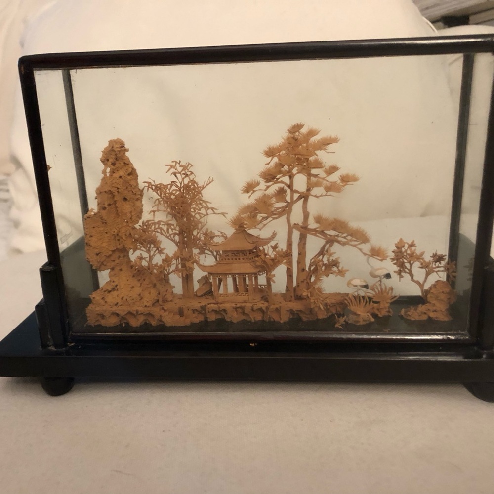 Vintage Chinese Carved Cork Diorama - Picture 2 of 4
